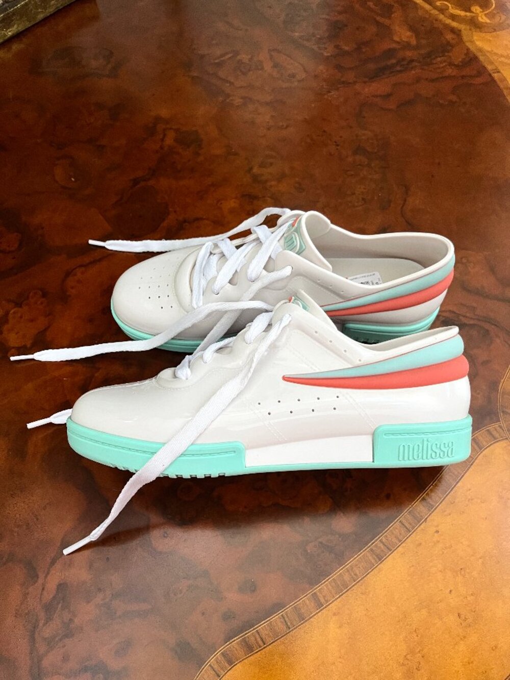 Melissa/Fila White Rubber Sneakers Sz 7 EU 38